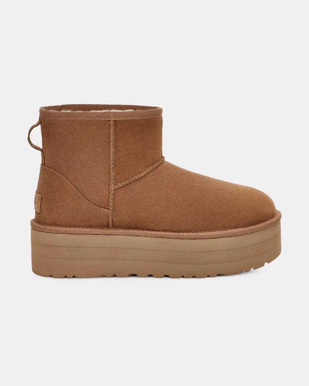 NEW UGG women's classic mini platform boot in chestnut